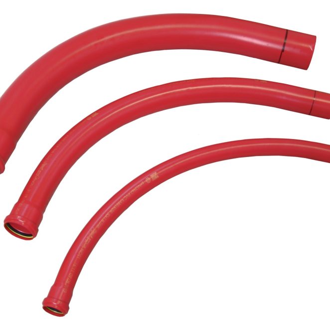 Cable protection bend 90 degrees red