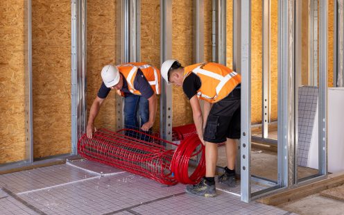 Prefab underfloor heating pilot in Lutjebroek