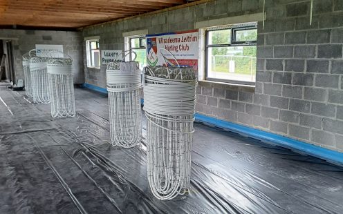 16 prefabricated underfloor heating mats were assembled in a factory-controlled environment at Pipelife's production site